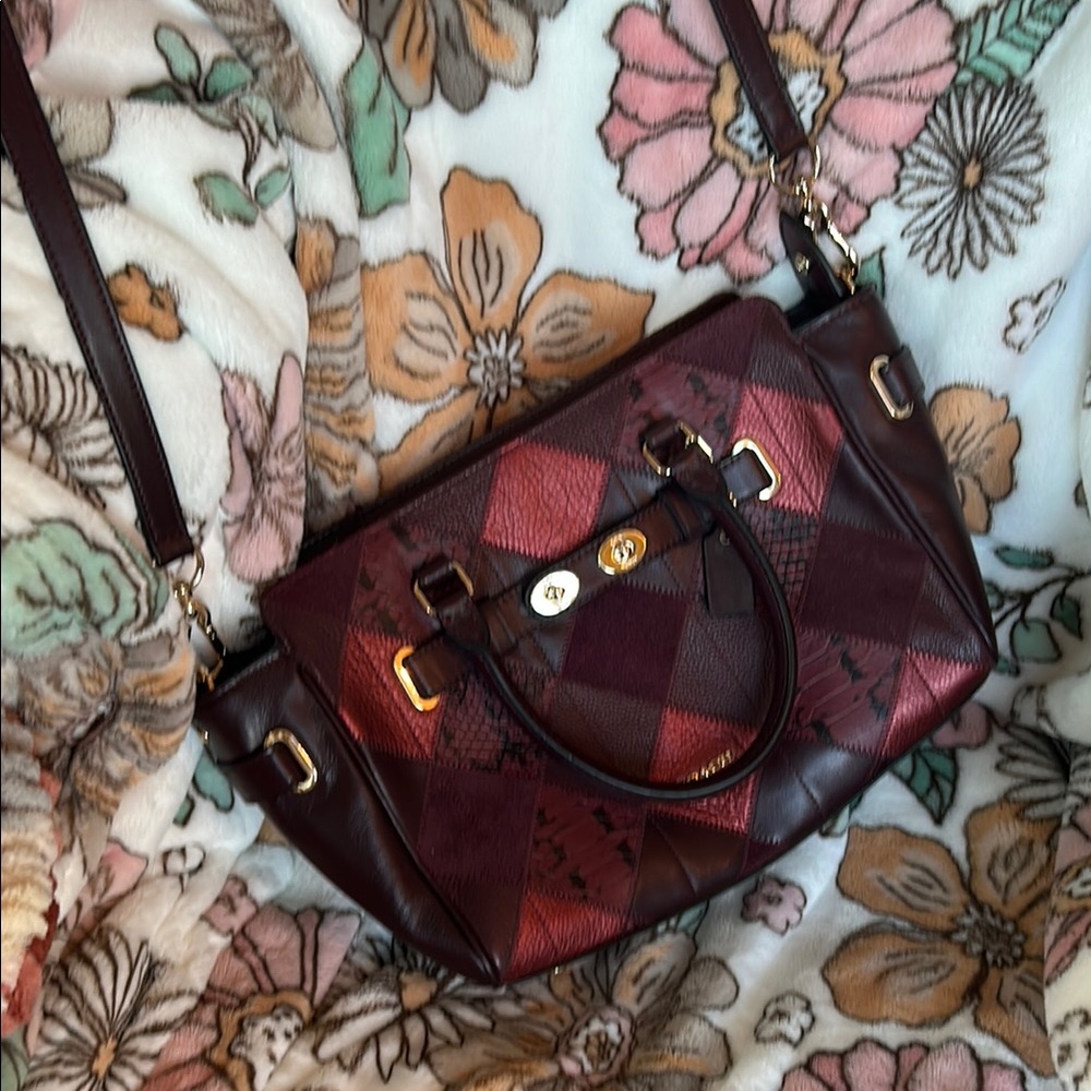 Coach EUC Mini Blake Cherry Patchwork Crossbody